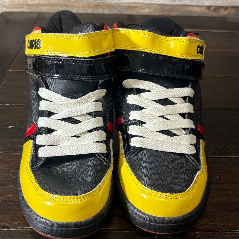 OSIRIS NYC 83 YELLOW/RED/BLACK SIZE 6 Skateboarding Shoes